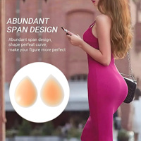 Coussinets de fesses en silicone pour femmes rehausseur de hanche de niveau de contrôle de la lumière mince avec culotte de contrôle du tissage non tissé pour adultes