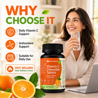 Amazon Resale Export Import Sans Colorants Artificiels Pot de Comprimés de Vitamine C Sans Produits Laitiers pour un Soutien Antioxydant