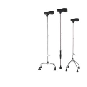 Bâton de marche télescopique à quatre pieds antidérapant pour personnes âgées, aide à la mobilité en extérieur - Product Image 2
