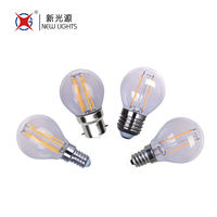 Vente chaude E12 E14 E26 E27 DC12V 24V AC110 220V 2W 4W 5W P45 G45 Globe Décoratif LED Vintage Rétro Filament Ampoule Lampe
