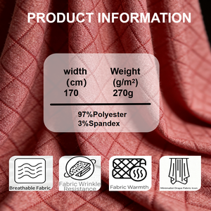 लाल हीरे की बनावट Jacquard कपड़ा ड्रेपे मजबूत डिजाइनर महिला पहली पसंद - Product Image 2