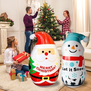 Vaso de PVC Juguetes Inflable Papá Noel Muñeco de nieve Decoración de fiesta de Navidad - Product Image 1