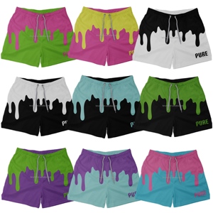 Чистые бейсбольные Молодежные сетчатые шорты на заказ с сублимационной печатью, карамельные бейсбольные элементы, тренировочные повседневные сетчатые шорты 5 дюймов - Product Image 2