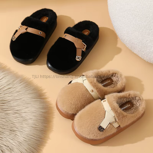 Pantuflas de Verano para Interiores con Suela Antideslizante, Cerradas, de Felpa Suave, MOQ Bajo, Productos Populares para Fabricantes - Product Image 3