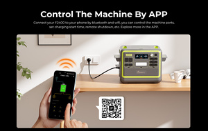 FOSSiBOT F2400 Portable Power Station 2400W 2048Wh Pro UPS With App Control <b>Solar</b> <b>Generator</b> for Off Grid Home Backup 2048Wh - Product Image 1