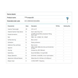 Proline T-<span class=keywords><strong>mass</strong></span> 65I Steckbarer Thermischer Massendurchflussmesser Misst Thermisches Gas Wasser Öl in Luftmedium - Product Image 6