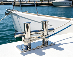 Bouée d'amarrage double croisée en acier inoxydable 316 pour pont de yacht marin et quai de bateau - Product Image 1