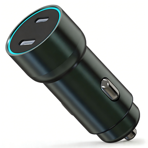 Caricabatterie Auto Rapido a Doppia Porta 30W+30W USB-C USB-<span class=keywords><strong>L</strong></span> PD in Metallo 12-24V Universale per iPhone <span class=keywords><strong>Samsung</strong></span> Fotocamera - Product Image 3