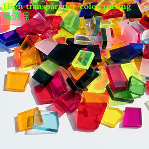 Nhà thờ trong suốt 100g tấm kính màu, gạch khảm thủy tinh cung cấp cho hàng thủ công, hình dạng không đều và màu sắc hỗn hợp - Product Image 1