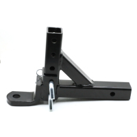 Nuevo Soporte de Enganche Ajustable - Acero al Carbono con Recubrimiento de Polvo Negro, Capacidad Máxima de Carga de 6000 Libras, para Remolque de RV