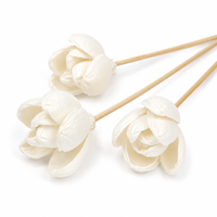 Bâtonnets diffuseurs en bois de Sola de 4 cm, fleur de jasmin, faits à la main, pour aromathérapie, décoration intérieure pour chambre et salon