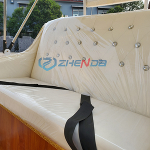 Carruaje Turístico Eléctrico Blanco Estilo Victoriano, Carruaje de Lujo Eléctrico y sin Caballos para Parques y Atracciones - Product Image 5
