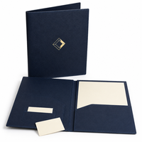 Porte-documents de présentation personnalisé avec logo et emplacement pour cartes de visite pour kit de vente en gros