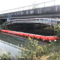 Cylindre en plastique flottant pour ponton, flotteur de corde, partie de barrière marine, tuyau inclus, barrière flottante marine