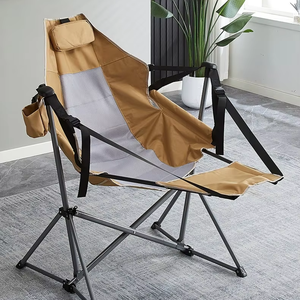 Silla Mecedora Plegable Ligera y Portátil para Acampar al Aire Libre, Silla Colgante Tipo Luna, Transpirable, Muebles de Exterior - Product Image 1
