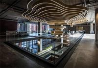 Luminaire suspendu LED en métal doré de style moderne personnalisé, restaurant, hôtel, salle de banquet, lustre décoratif, suspension de plafond