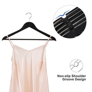 40 portes-manteaux en bois antidérapants, Logo imprimé personnalisé, cintres pour vêtements, vente en gros - Product Image 4