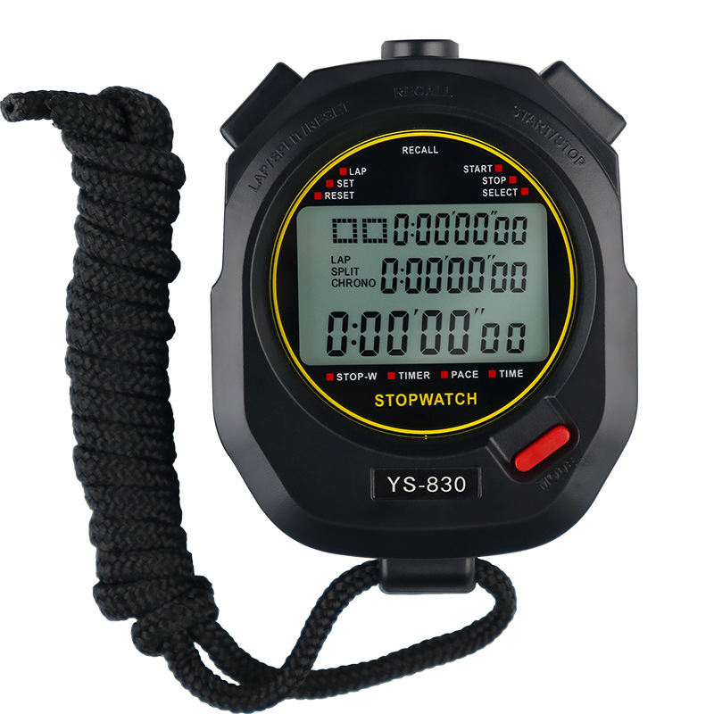 Hatırlama spor dijital çalışma kronometre LCD profesyonel Stopwatches ile bellek el cep kronometre