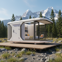 Maison préfabriquée modulaire moderne entièrement meublée, villa mobile étanche, capsule spatiale, maison ronde pour hôtel
