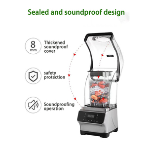Broyeur à glace numérique silencieux professionnel Smoothie insonorisé sous vide lourd de service commercial Mixeur électrique Blender Machine - Product Image 3