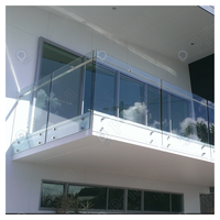 PRIMA Fixation robuste pour balustrade en verre, structure de fixation stable résistante aux impacts de vent puissant en extérieur