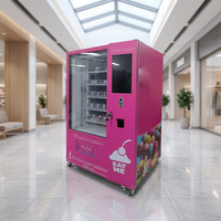 Máquina Expendedora de Bebidas y Snacks de Gran Capacidad, 200-300 Artículos, Pago con Monedas, Fichas, Tarjeta QR, para Centros Comerciales, Bibliotecas, Oficinas