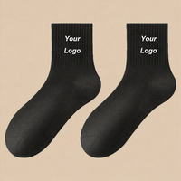 Chaussettes Crew de haute qualité Performance unisexe Logo personnalisé Chaussettes Crew en coton au design tendance