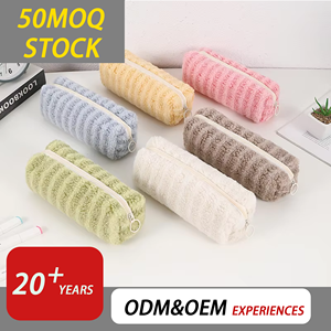 Nuovo Arrivo Astuccio Morbido in Peluche con Cerniera, Tinta Unita, per Scuola e Ufficio, Ragazze, Kawaii, Carino, Stile Coreano, Cancelleria - Product Image 1