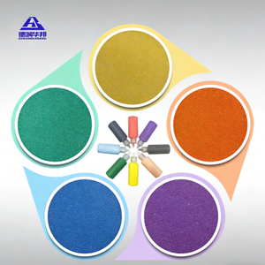 Arena Fina Pintada para Jardín, No Tóxica, Marca HB, Arena de Color Blanco/Rosa/Negro/Rojo para Pintar Botellas, Manualidades para Niños - Product Image 1