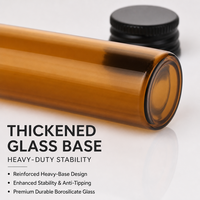 Flacons en verre tubulaire ambré transparent de 5 à 30 ml, 22 mm, avec bouchons à vis, pour échantillons d'huiles essentielles, de parfums et de cosmétiques
