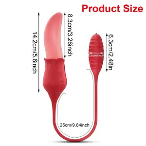 2025 Oem & Odm <span class=keywords><strong>Hot</strong></span> Selling Seksspeeltjes <span class=keywords><strong>4</strong></span> In 1 Vibrator 12 Snelheden Likken Vibrerende Roterende Kralen Vibrator Volwassen Speelgoed Voor Vrouwen - Product Image 2