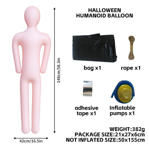 เครื่องตกแต่งงานปาร์ตี้ฮาโลวีนทำจากพีวีซีแบบเป่าลมได้อุปกรณ์แขวนแนวสยองขวัญลานกลางแจ้งโมเดลร่างกายมนุษย์ - Product Image 3