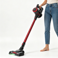 Aspirateur Cyclonique Sans Fil Léger Multi-Usages avec Filtration HEPA, LED, USB-C pour Usage Domestique, Animaux, Hôtel, Extérieur et Garage