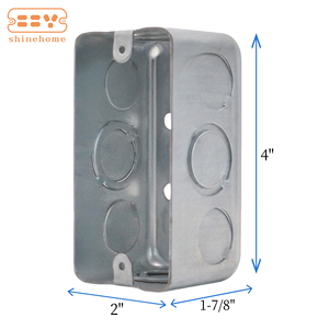 1-7/8 "กล่องเชื่อมต่อ<span class=keywords><strong>2X4</strong></span>ทำจากเหล็กชุบสังกะสีสี่เหลี่ยมลึกสำหรับ58361P-COM โครงการ - Product Image 2
