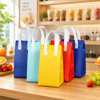 Sac isotherme en PP non tissé coloré, imperméable et réutilisable, avec poignée renforcée, pour la vente en gros