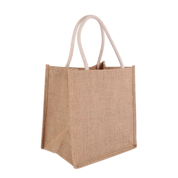 European Style Customized Cotton Jute Shopping Tote Bag with Printing