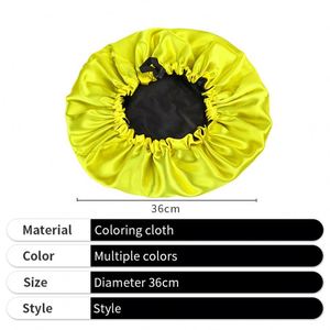 Double-decker Satin Hair <b>Bonnets</b> Sleeping protection Cap Women with Adjustable Button - Product Image 2
