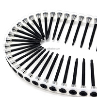Vis autoperceuse pour plaques de plâtre, tête Bugle, collée, à filetage fin, phosphate noire, à empreinte Phillips