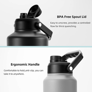 Bouteille d'eau isotherme 68 oz, thermos isotherme en acier inoxydable, carafe à eau de 2 L avec couvercle à bec verseur pour le camping, les voyages, les activités de plein air - Product Image 5
