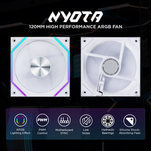 Ventilateur de boîtier d'<span class=keywords><strong>ordinateur</strong></span> Asiahorse Nyota modèle 120 mm 5V ARGB 4 broches à roulement hydrographique 800-2000 tr/min 61,5 CFM pour <span class=keywords><strong>ventilation</strong></span> de carte mère - Product Image 3