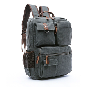 Wholesale High Capacity Canvas Vintage Backpack For School College Hiking Travel 15 Inch Laptop Backpack - Product Image 6