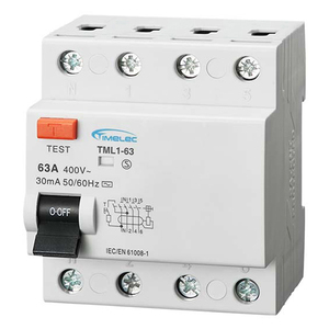 Disjoncteur différentiel électronique de type A 3P+N 80A RCCB(RCD) TML1-63 - Product Image 1