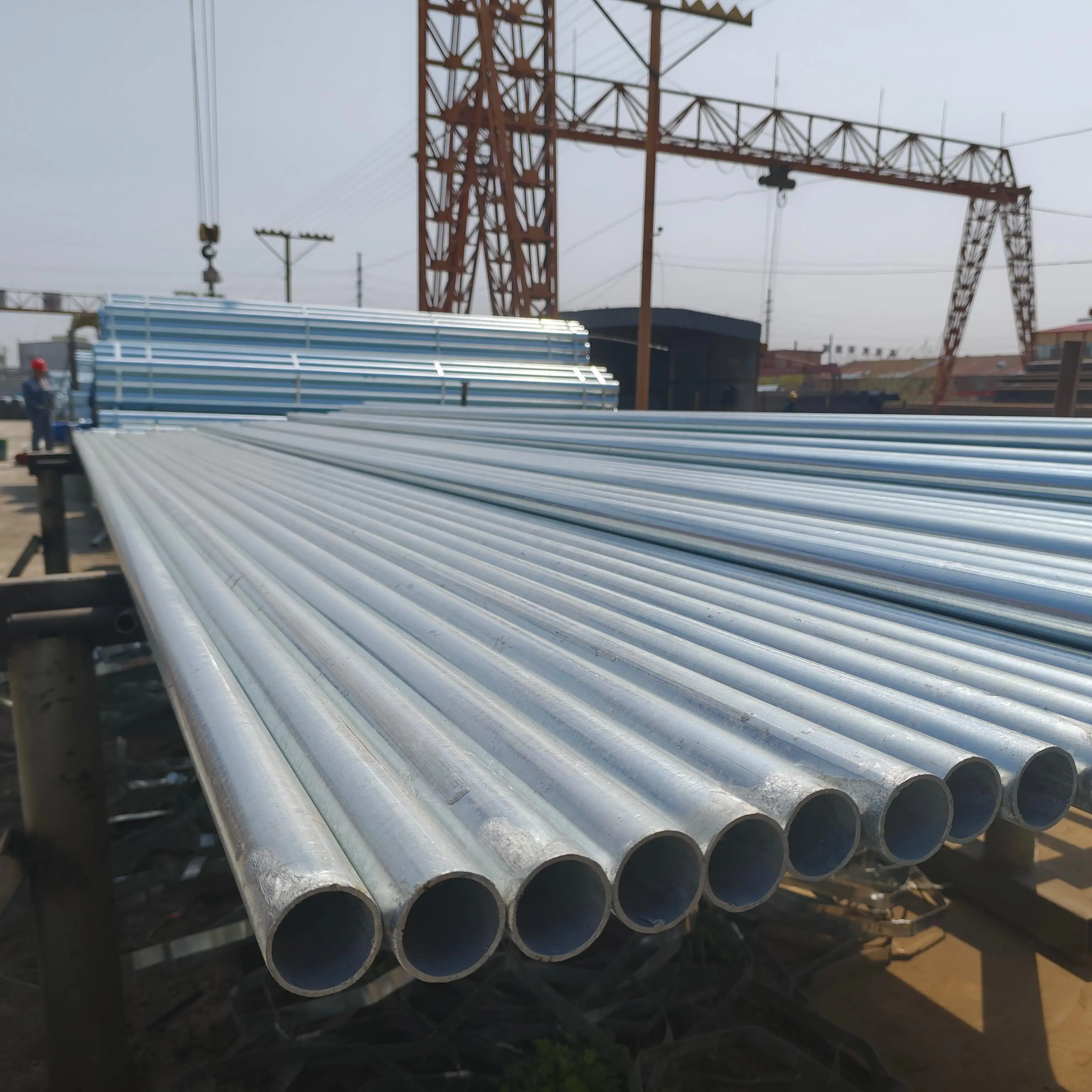 GI Round Pipe Sch10 Sch20 Sch40 ASTM A53 Galvanized Steel Tube Manufacturer Price High Quality Zinc Coated Steel Pipe Sale · image 4