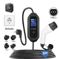 Europäischer Standard Typ 2 zu Schuko-Stecker Tragbares EV-Ladegerät 16A 3,5KW AC 240V Haushalt BYD Weilai Schnellladung TÜV-Zertifiziert