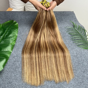 Extensiones de Cabello Humano Liso con Reflejos, Grado 12A 15A, Super Double Drawn # Oferta de Proveedor de Cabello Vietnamita P4/27 con Cutícula Alineada - Product Image 2