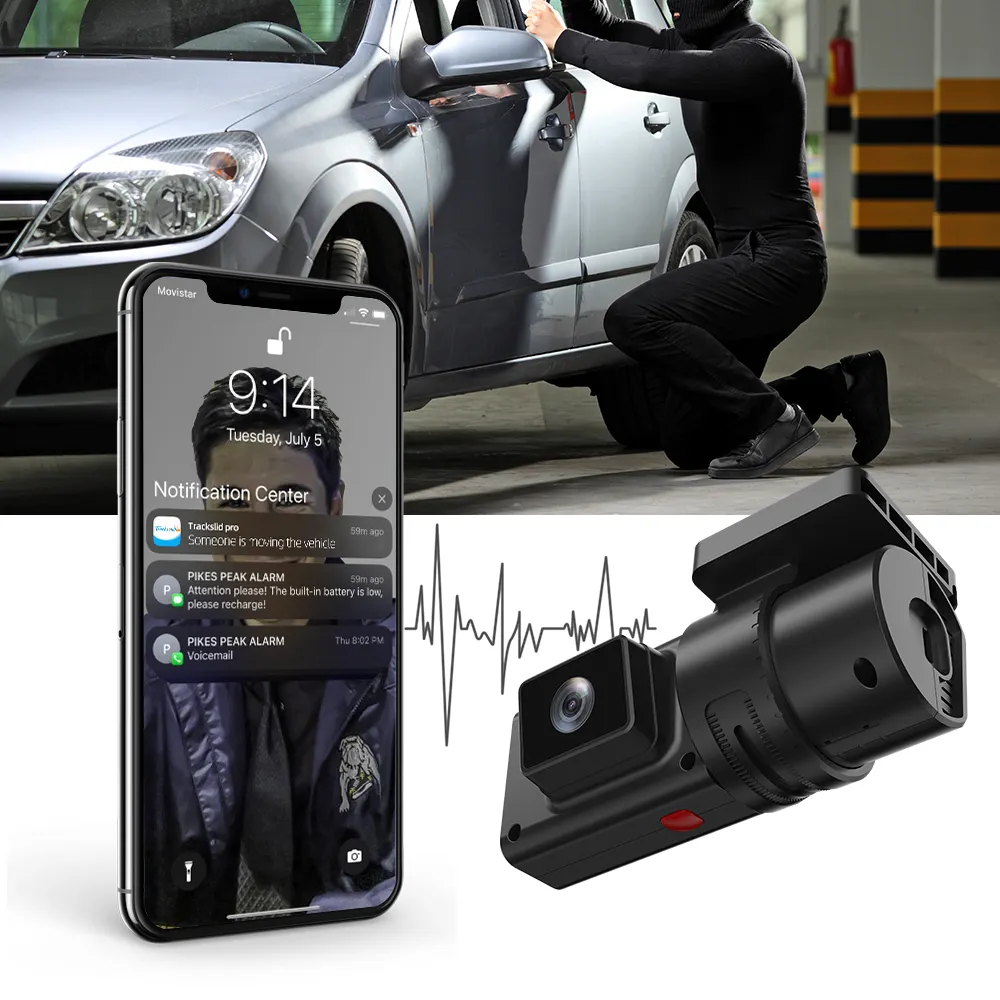 JC181 Mini girevole doppia Dash Cam 4G WiFi USB auto Camera 1080P GPS evento Video G-sensore di taglio carburante con App