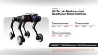 Robot chien quadrupède à roues pour l'inspection industrielle, la patrouille, le sauvetage et la recherche D30W