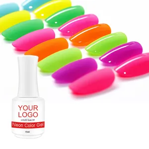 Esmalte de gel neón, barniz de neón UV, para dibujar, sin decoloración de color