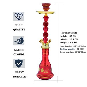 Multi-Tube Hookah Set Metal Technics Espejo Acabado Bar Discoteca Árabe Hookah - Product Image 3