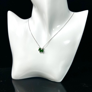 Collar de Jadeíta Birmana Natural de Grado A, Collar con Colgante de Jade Verde de Alta Calidad, Joyería de Jadeíta para Mujer (con Certificado) - Product Image 5